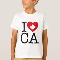 Ik hou van CA | Ik ben dol op het T-shirt van Cana