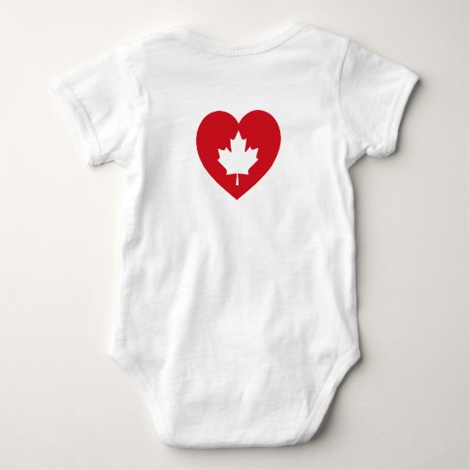 Ik hou van CA | Ik hou van Canada gepersonaliseerd Romper (Achterkant)