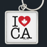 Ik hou van CA | Ik hou van Canada gepersonaliseerd Sleutelhanger<br><div class="desc">Laat iedereen weten hoeveel je van Canada houdt met deze aanpasbare "I Love CA" -sleutelhanger met retro-typografie en esdoornblad hartaccent. De perfecte manier om je trots en liefde voor show te tonen. Personaliseer door jouw naam toe te voegen. Andere landen,  staten,  provincies en steden zijn beschikbaar.</div>