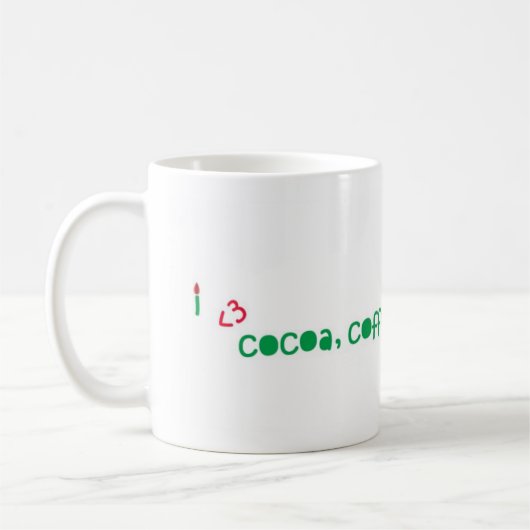 Ik hou van cacao, koffie, thee en... koffiemok (Links)