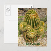 Ik hou van Cactus Ansichtkaart Briefkaart (Voorkant / Achterkant)