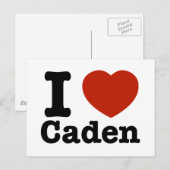 Ik hou van Caden Briefkaart (Voorkant / Achterkant)