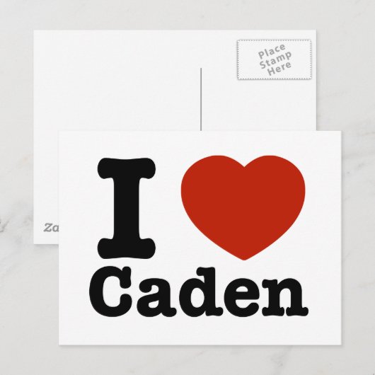 Ik hou van Caden Briefkaart (Voorkant / Achterkant)