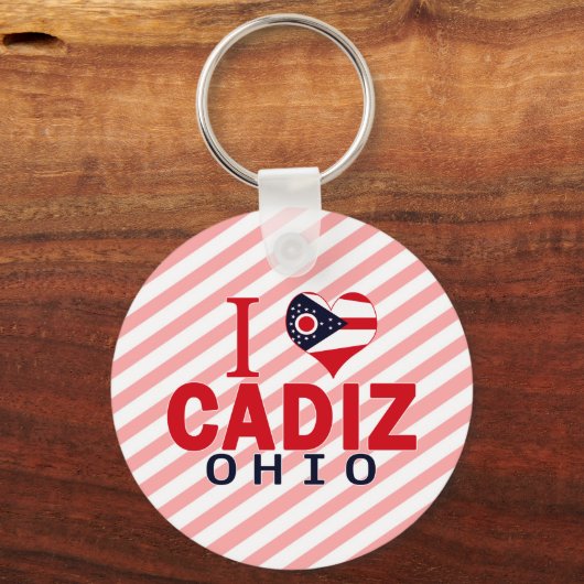 Ik hou van Cadiz, Ohio Sleutelhanger (Voorkant)