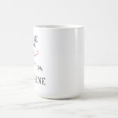 Ik hou van cafeïne koffiemok (Center)
