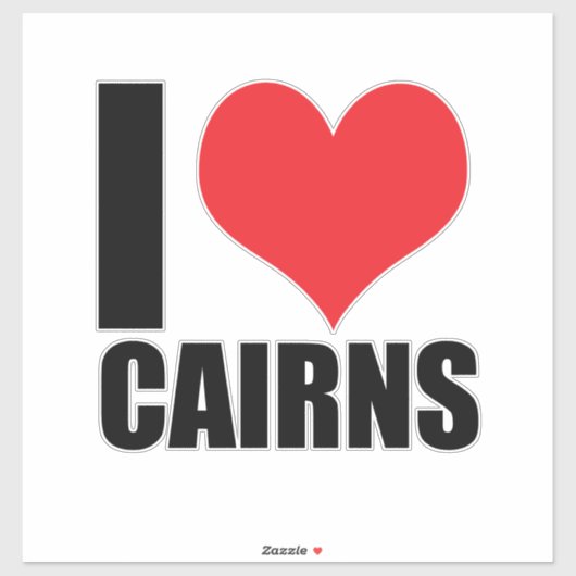 Ik hou van Cairns Sticker (Vel)