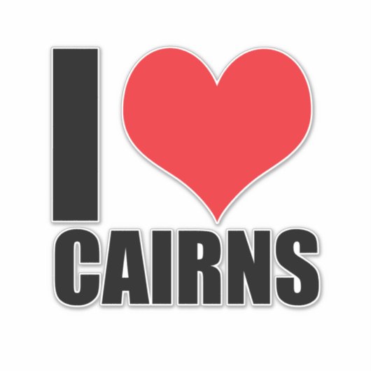 Ik hou van Cairns Sticker (Voorkant)