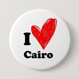 Ik hou van Cairo Ronde Button 7,6 Cm