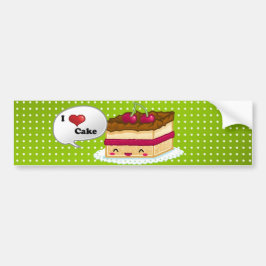 Ik hou van cake bumpersticker