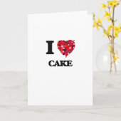 Ik hou van cake kaart (Gele Bloem)