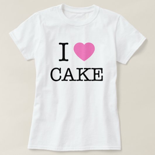 Ik hou van cake t-shirt (Design voorkant)