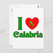 Ik hou van Calabrië Italië Briefkaart (Voorkant / Achterkant)