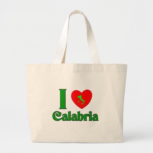 Ik hou van Calabrië Italië Grote Tote Bag (Voorkant)