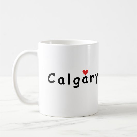 Ik hou van Calgary Koffiemok (Links)