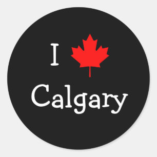Ik hou van Calgary Ronde Sticker