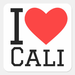 Ik hou van cali vierkante sticker