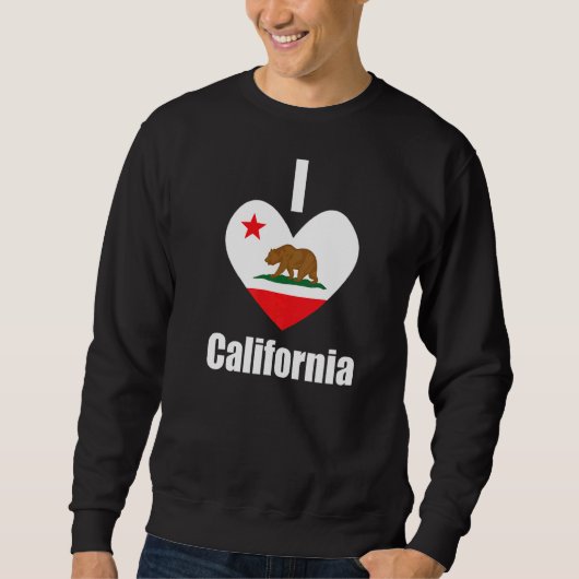 Ik hou van California Beer Heart State Flag Trui (Voorkant)