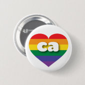 Ik hou van California Gay Pride Ronde Button 5,7 Cm (Voorkant /achterkant)