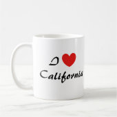Ik hou van California Heart Typography Coffee Mok (Links)