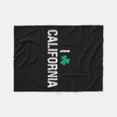 Ik hou van California Shamrock Clover St. Patrick' Fleece Deken (Voorkant (Horizontaal))