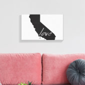 Ik hou van Californië Canvas Afdruk (Insitu (Woonkamer))