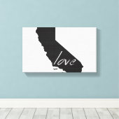 Ik hou van Californië Canvas Afdruk (Insitu (Houten vloer))