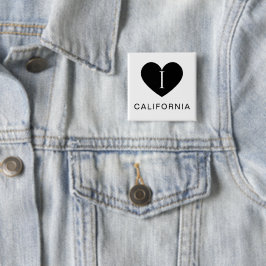 Ik hou van Californië Klassieke knop voor alle out Vierkante Button 5,1 Cm
