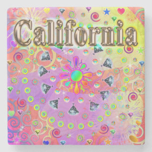 Ik hou van Californië Lucky Golden Onderzetter