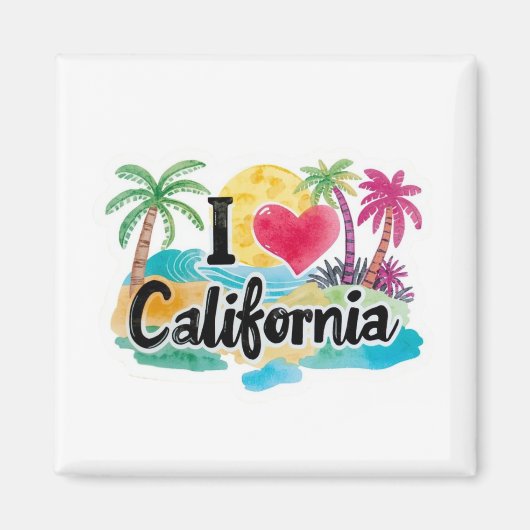 Ik hou van Californië Magneet (Voorkant)