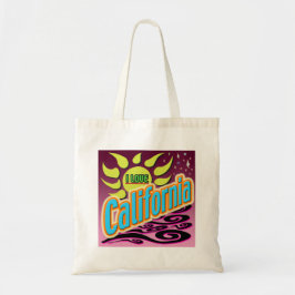 'Ik hou van Californië' nachtzonneschijn. Tote Bag