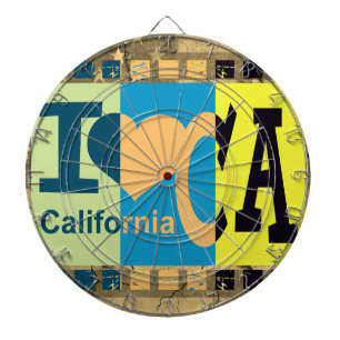 Ik hou van Californië - Pop kunst Dartbord