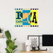 Ik hou van Californië - Pop kunst Poster (Thuiskantoor)