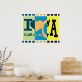 Ik hou van Californië - Pop kunst Poster (Keuken)