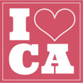 Ik hou van Californië (rood) Sticker (Voorkant)