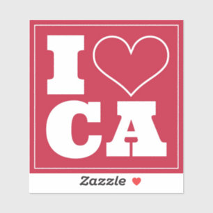Ik hou van Californië (rood) Sticker