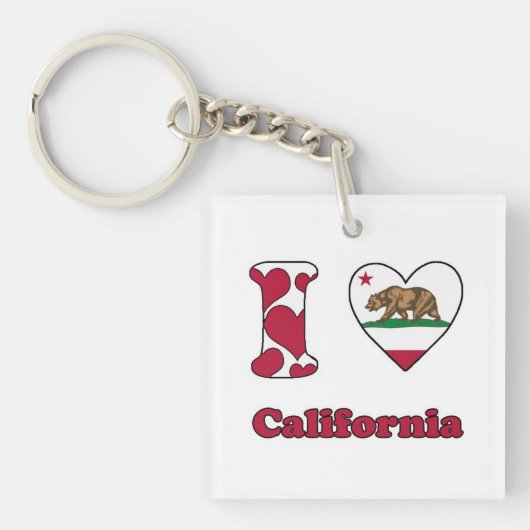 Ik hou van Californië Sleutelhanger (voorkant)