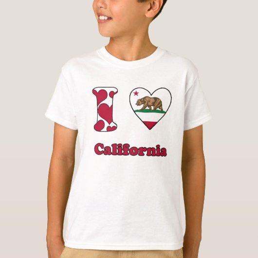 Ik hou van Californië T-shirt (Voorkant)