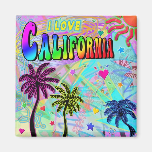 Ik hou van Californië Vivid Romance Magnet (Voorkant)