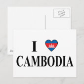 Ik hou van Cambodja Briefkaart (Voorkant / Achterkant)