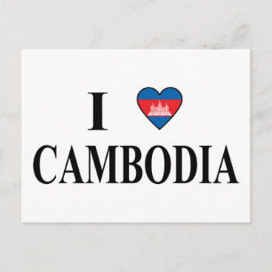 Ik hou van Cambodja Briefkaart