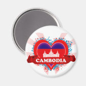 Ik hou van Cambodja Magneet (Voorkant / Achterkant)