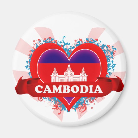 Ik hou van Cambodja Magneet (Voorkant)