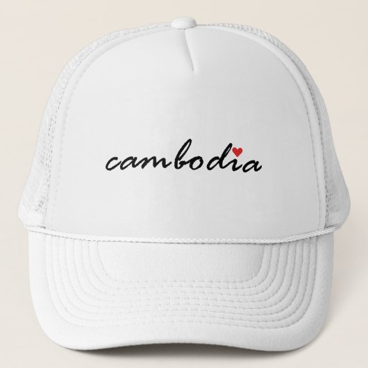 Ik hou van Cambodja Trucker Pet (Voorkant)
