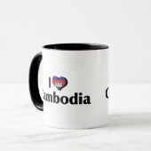 Ik hou van Cambodja Vlag Mok (Voorkant links)