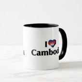 Ik hou van Cambodja Vlag Mok (Voorkant rechts)