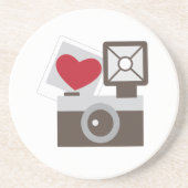 Ik hou van  camera zandsteen onderzetter (Voorkant)