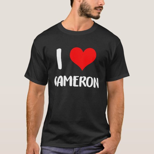 Ik hou van CAMERON valentijn, sorry dames, hart b T-shirt (Voorkant)