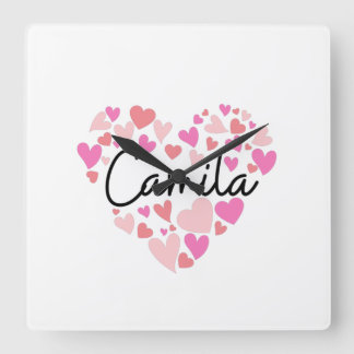 Ik hou van Camila Vierkante Klok