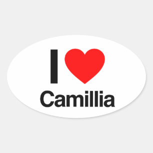 ik hou van camillia ovale sticker
