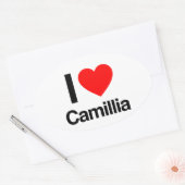 ik hou van camillia ovale sticker (Envelop)